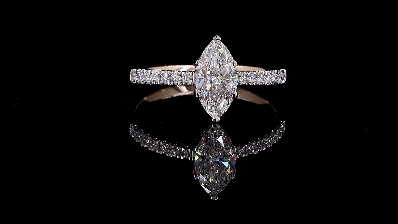 Marquise Solitaire Ladies Ring